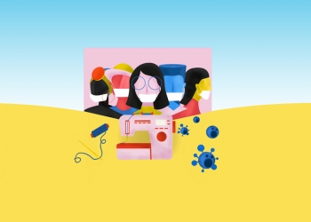 دوخت ماسک پارچه ای در منزل